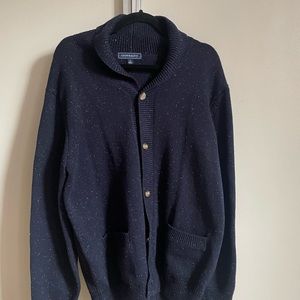 Navy speckled Shawl Cardigan Sweater